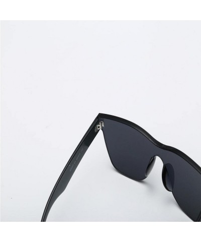 Oversized Women Fashion Heart-Shaped Shades Sunglasses Integrated UV Candy Colored Glasses - Black - C918D2KH5OS $7.72