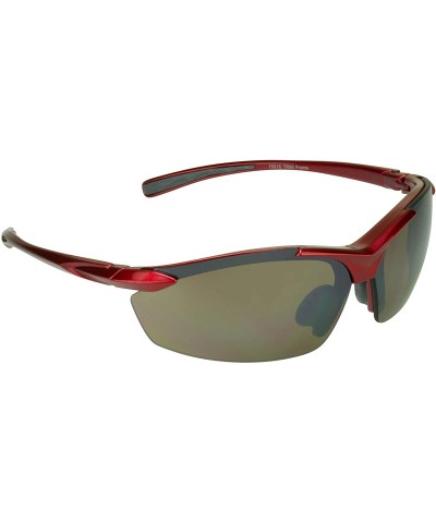 Semi-rimless Quality TR90 Sunglasses Semi Rimless for Running- Golf- Cycling and Tennis - Red - C512EXJTTAB $28.55