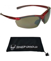 Semi-rimless Quality TR90 Sunglasses Semi Rimless for Running- Golf- Cycling and Tennis - Red - C512EXJTTAB $17.36