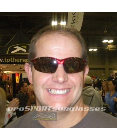 Semi-rimless Quality TR90 Sunglasses Semi Rimless for Running- Golf- Cycling and Tennis - Red - C512EXJTTAB $17.36