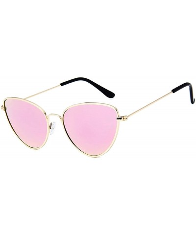 Cat Eye Vintage Sexy Ladies Cat Eye Sunglasses Women Clear Red Eyewear Metal Frame Sun Glasses For Female UV400 - C04 - CX18W...