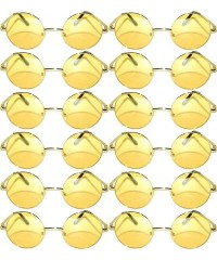 Round 12 Round Retro Vintage Circle Tint Sunglasses Metal Frame Colored Lens Small lens - Round_43_silv_yellow_12p - C3185U2T...