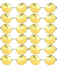 Round 12 Round Retro Vintage Circle Tint Sunglasses Metal Frame Colored Lens Small lens - Round_43_silv_yellow_12p - C3185U2T...