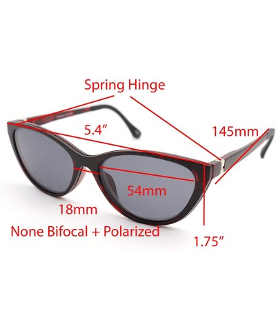 Square None Bifocal - Polarized Magnetic Clip on - Polarized Sunglasses New Arrived - CI18LNM2DGR $26.40