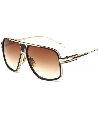 Rectangular Sunglasses Men Sun Glasses Square Sunglasses - Blue Gradient - CR194OMRSMI $45.05