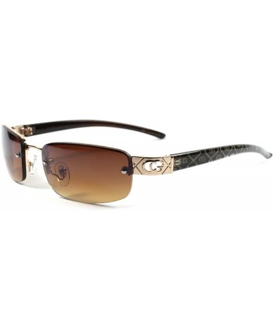 Rimless Designer Fashion Stylish Rimless Womens Elegant Sunglasses - CM18O7QTLQT $23.00