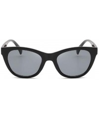 Square Retro uv Protection Sunglasses Women Big Frame Sunglasses Men Sunglasses (Black All Gray) - Black All Gray - CG190R35L...