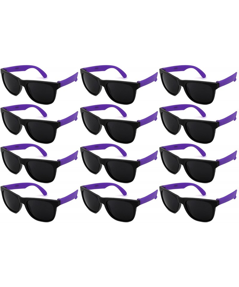 Sport 12 Pack 80's Style Neon Party Sunglasses Adult/Kid Size with CPSIA certified-Lead(Pb) Content Free - CA12NYZR4YW $13.48