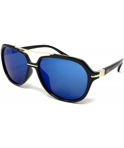 Square Unisex Women Men Fashion Sunglasses 100% UV Protection - See Shapes & Colors - Black Gold Blue - CC18EIX5AX8 $26.91