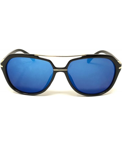 Square Unisex Women Men Fashion Sunglasses 100% UV Protection - See Shapes & Colors - Black Gold Blue - CC18EIX5AX8 $17.13