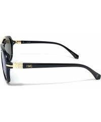 Square Unisex Women Men Fashion Sunglasses 100% UV Protection - See Shapes & Colors - Black Gold Blue - CC18EIX5AX8 $17.13