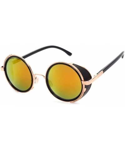 Shield Side Sheld Steampunk Rock UV Protection Round Sunglasses For Women&Men - C6 - CL12LWU9E9B $32.31