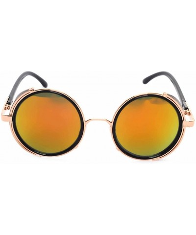 Shield Side Sheld Steampunk Rock UV Protection Round Sunglasses For Women&Men - C6 - CL12LWU9E9B $15.94