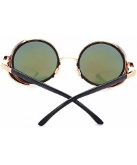 Shield Side Sheld Steampunk Rock UV Protection Round Sunglasses For Women&Men - C6 - CL12LWU9E9B $15.94