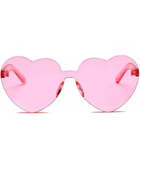 Goggle Women New Fashion Heart-shaped Shades Sunglasses Integrated UV Candy Colored Glasses - B - CG18SMGOH63 $9.90