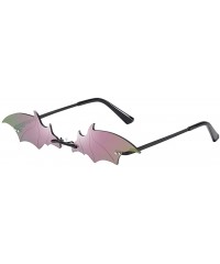 Round Sunglasses for Women Funny Bat Shape Retro Sunglasses Glasses Eyewear Shades Vintage Irregular Unisex - A - C419076275G...