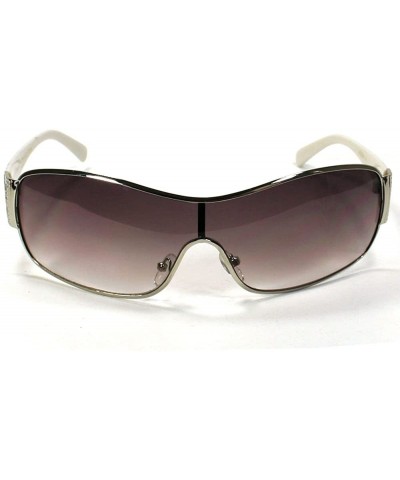 Shield Celebrity Inspired Shield Sunglasses For Women 3896 - White - CV11ERDP2MT $13.33