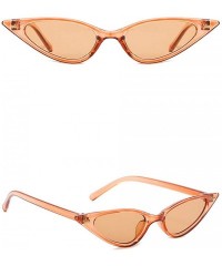 Rimless Women Vintage Trendy Cat Eye Sunglasses Goggles Plastic Frame Glasses - C - C618Q624NIN $8.02
