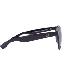 Oval Reverb Men's Updated Wayfarer Style Sunglasses- Metal Inlay Horn-Rimmed Frame- 100% UV Protection Oval Lenses - CS197CQ9...