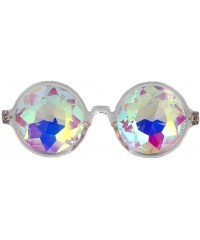 Goggle Kaleidoscope Glasses- Rainbow Prism Sunglasses Crystal Lens Goggles - White - CA18SM978DI $15.49