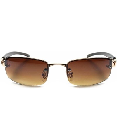 Rimless Designer Fashion Stylish Rimless Womens Elegant Sunglasses - CM18O7QTLQT $10.12