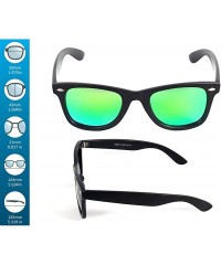Round Stylish 80th Retro Unisex Polarized Sunglasses UV400 Classic Vintage Chic - Black-ice Green - C118DUZND44 $10.07