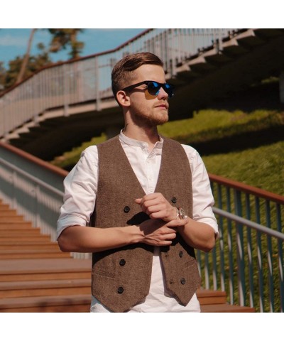 Goggle Bamboo Wood Sunglasses-Mens Womens Handmade Semi Rimless Polarized Wooden Sunglasses - Walnut Wood - CA18H27TTLX $14.58