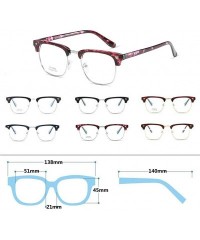 Goggle Metal Glasses Clear Lens Vintage Fashion Glasses Frames Plain Eyewear - Wood Grain - CY18CKXSDYS $15.77
