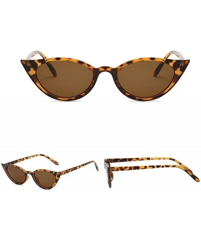 Cat Eye Small Cat Eye Sunglasses Vintage Square Shade Eyewear Narrow Cateye Eyewear - G - CH190HYAAN4 $7.34