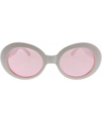 Oval Kurt - Celebrity Inspired Oval Sunglasses - Whitepink - CE18S70X3YK $9.36