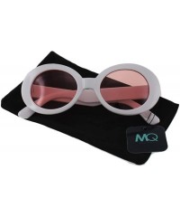 Oval Kurt - Celebrity Inspired Oval Sunglasses - Whitepink - CE18S70X3YK $9.36