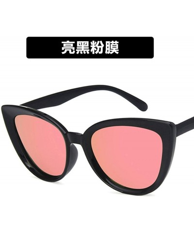 Aviator Luxury Mirror Cute Sexy Cat Eye Sunglasses Women Metal Retro Small Vintage Female Sun Glasses - 6 - C5198ZLZU8U $34.77