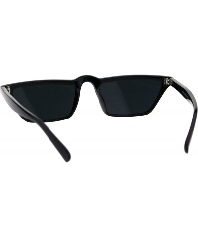 Rectangular Womens Narrow Rectangular Retro Vintage Classic Cat Eye Sunglasses - Pink Black - CF18EN8WA3K $19.76
