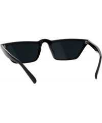 Rectangular Womens Narrow Rectangular Retro Vintage Classic Cat Eye Sunglasses - Pink Black - CF18EN8WA3K $19.76