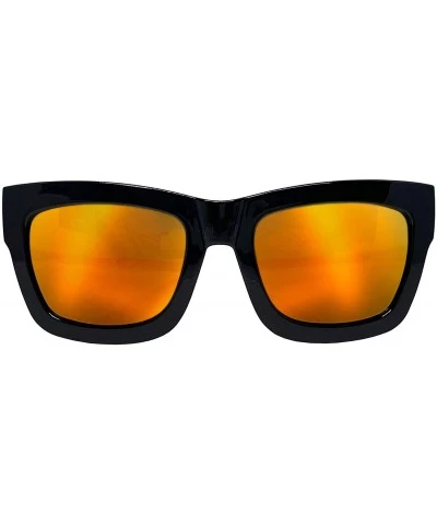 Oval Vintage Inspired Geek Oversized Square Thick Horn Rimmed Eyeglasses Clear Lens - Black 30109 - CF199QYIMA9 $19.73