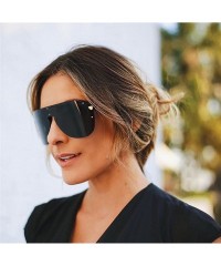 Rimless V Oversize Shield Women Sunglasses E 2180 Big Frame Gradient Lens - Pink - CT18CLW4S49 $12.15
