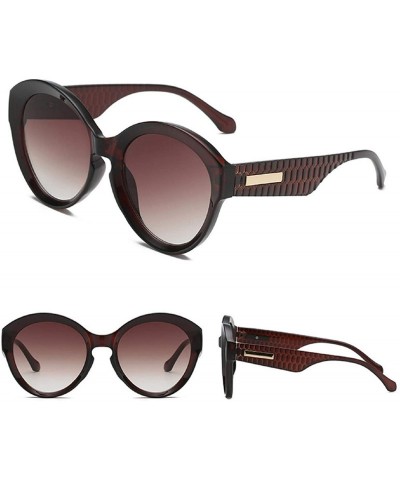 Rimless Women Round Frame Sunglasses Retro Classic UV 400 Protection Sun Glasses Shades - Brown - C218U86UKZM $10.18