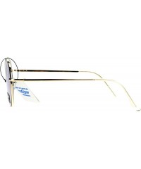 Aviator Air Force Aviator Sunglasses Unisex Spring Hinge Metal Frame Mirror Lens - Gold (Orange Mirror) - CA1853KGGCH $8.52