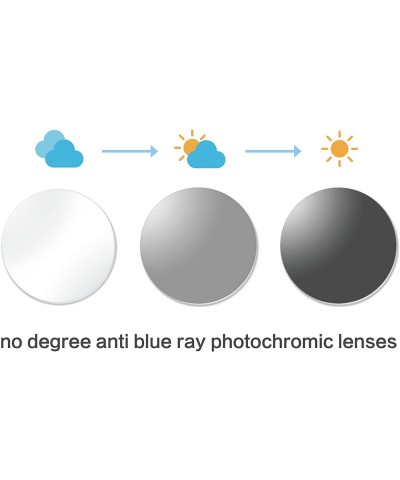 Rectangular Metal Frame Anti Blue Ray Photochromic Sunglasses Myopia Glasses Customized Transition Eyeglasse-PG9010 - C218CMU...