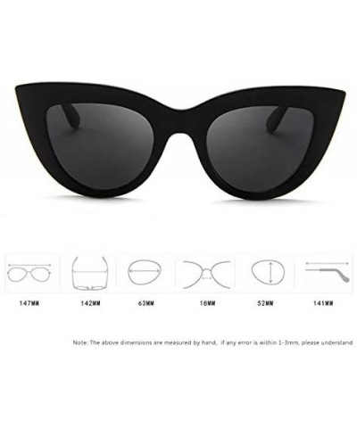 Cat Eye Vintage Cat Eye Sunglasses for Women Men Classic Retro Glasses UV 400 Lens Reflective Sunglasses - C7 White Black - C...