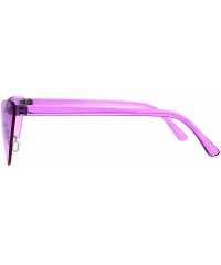 Rimless Rimless Cateye Sunglasses Womens Thin Monoblock Translucent Frame UV400 - Purple - C618DKYE7LR $9.12