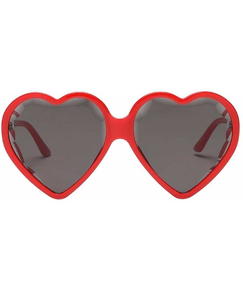 Square Heart Shaped Sunglasses - Womens Man Frame Vintage Retro Cat Eye Cute Eyewear - Multicolor -a - C618OM7IY6K $10.95