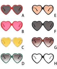 Square Heart Shaped Sunglasses - Womens Man Frame Vintage Retro Cat Eye Cute Eyewear - Multicolor -a - C618OM7IY6K $10.95