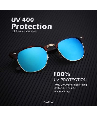 Sport Polarized Sunglasses for Men and Women Semi-Rimless Frame Driving Sun glasses 100% UV Blocking - CX18NX6LRZ6 $20.70