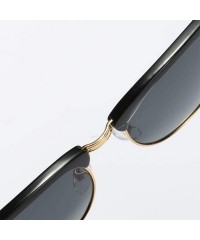 Oval Sunglasses Polarized Antiglare Anti ultraviolet Travelling - Blackish Green - CS18WQY2A39 $18.19