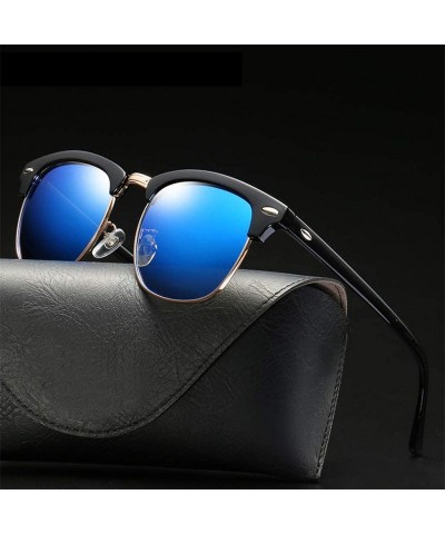 Oval Sunglasses Polarized Antiglare Anti ultraviolet Travelling - Blackish Green - CS18WQY2A39 $18.19