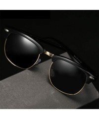 Oval Sunglasses Polarized Antiglare Anti ultraviolet Travelling - Blackish Green - CS18WQY2A39 $18.19