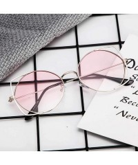 Goggle Sunglasses for Women Cat Eyes New Fashion Goggles Mirror Protection Metal Frame - Pink - CM18T4UXTYD $10.80