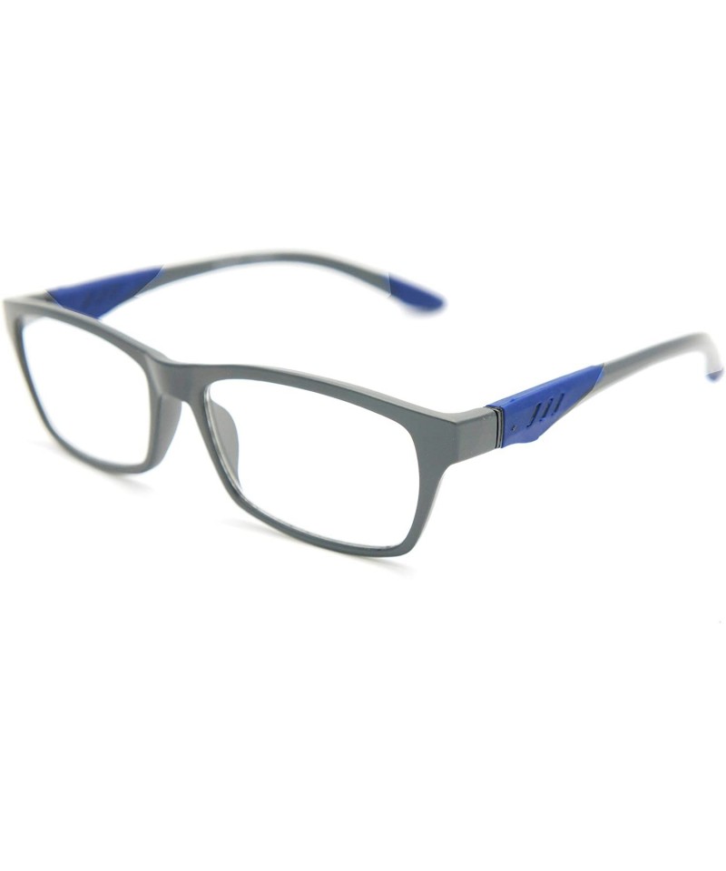 Semi-rimless 6904 SECOND GENERATION Semi-Rimless Flexie Reading Glasses NEW - Z3 Matte Grey Blue - CQ18ESZ0YXD $22.81