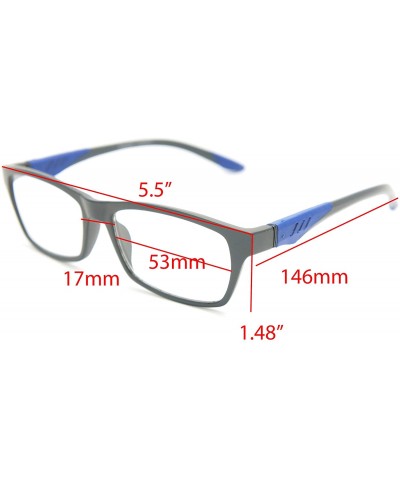 Semi-rimless 6904 SECOND GENERATION Semi-Rimless Flexie Reading Glasses NEW - Z3 Matte Grey Blue - CQ18ESZ0YXD $22.81